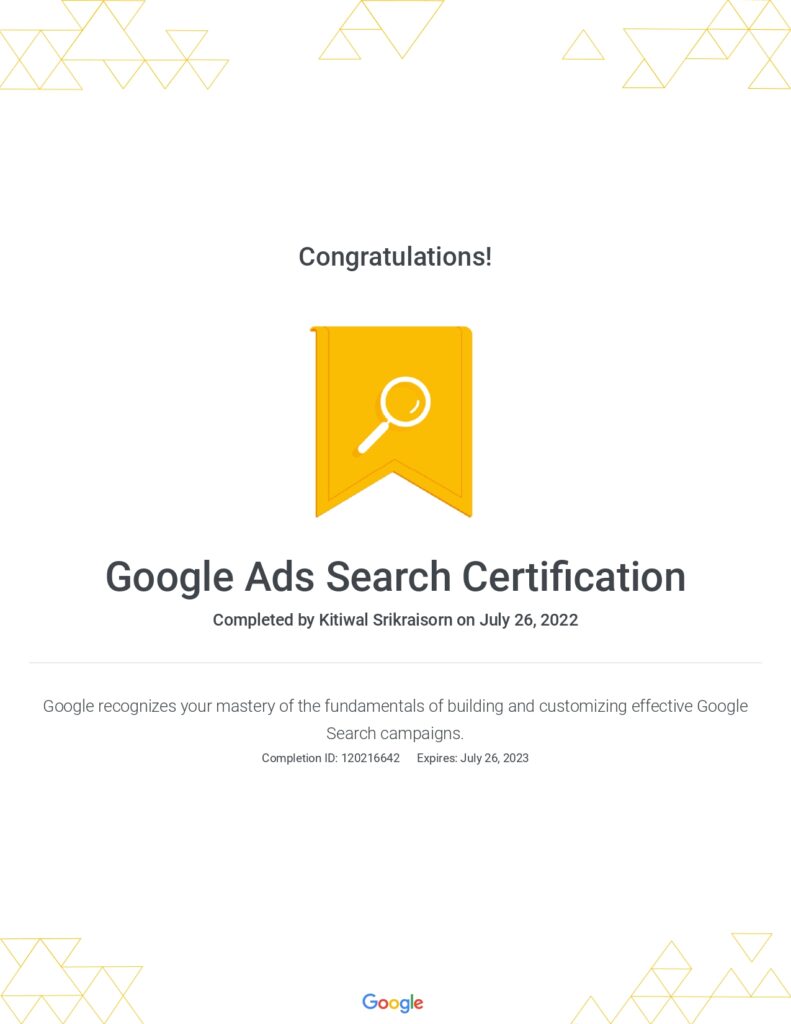 Google Search Ads Certificate