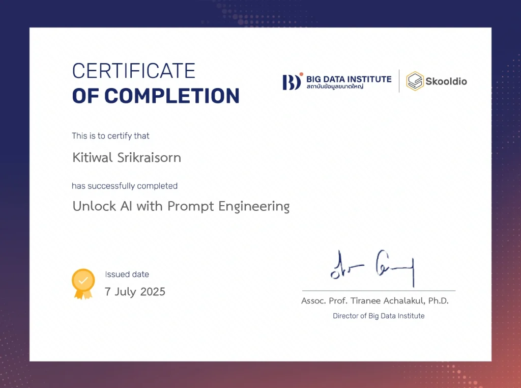 Certificate Unlock AI with Prompt Engineering